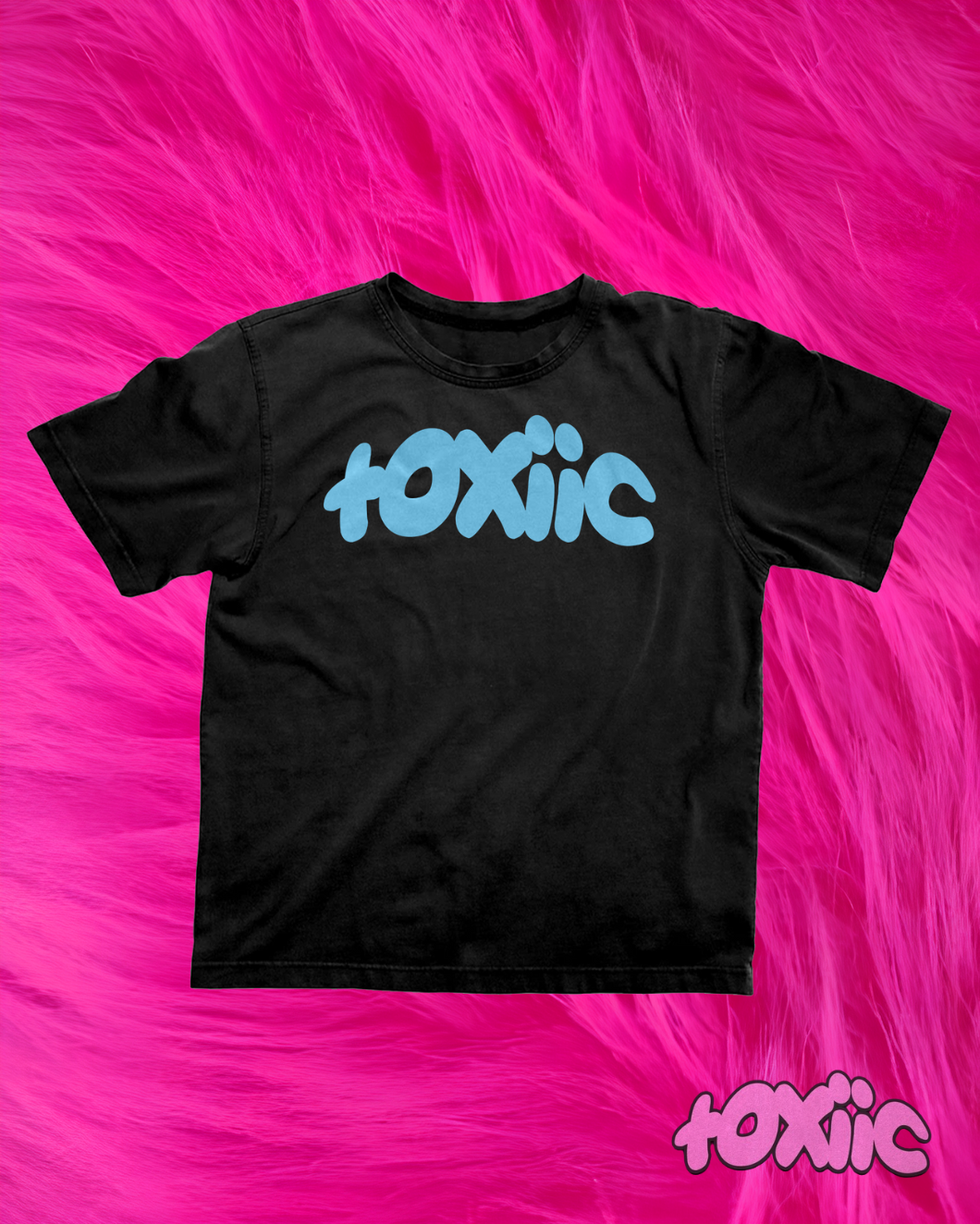 "toxiic tee" baby blue