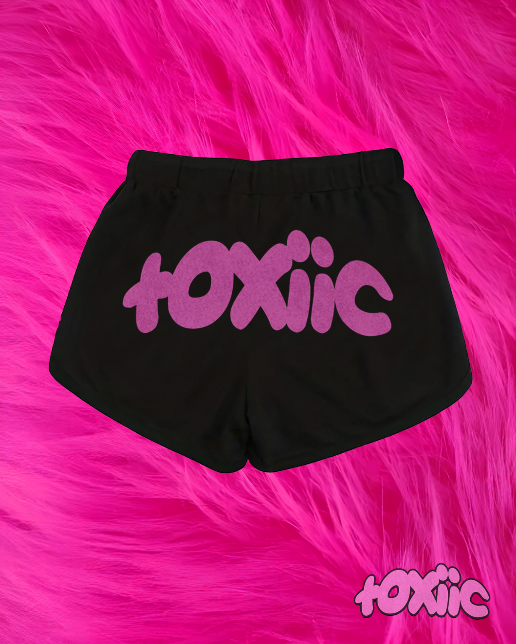 "toxiic booty shorts" pink