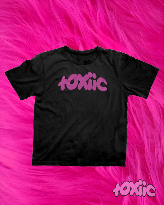 "toxiic tee" pink